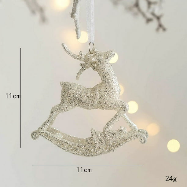 Pendiente de Cordero Navideño, Figura de Cordero, Adornación de Árbol Navideño, Pendiente de Cristal, Acero Inoxidable, Base de Madera, para Salón, alta luminosidad, decoración de Navidad,
