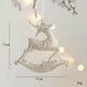 thumbnail image 1 of Pendiente de Cordero Navideño, Figura de Cordero, Adornación de Árbol Navideño, Pendiente de Cristal, Acero Inoxidable, Base de Madera, para Salón, alta luminosidad, decoración de Navidad,, 1 of 7