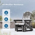 thumbnail image 3 of ACEGOSES Glider Outdoor Adirondack Chair with Smooth Motion and Cup Holder, Foldable 3-Position Adjustable HDPE Plastic for Patio and Deck, Gray, 3 of 8