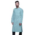 thumbnail image 4 of Atasi Mens Summer Kurta Shirt Printed Long Kurta Cotton Poplin Ethnic Shirt, 4 of 7