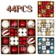 thumbnail image 2 of Bolas de árbol de Navidad, 44 piezas, 6 cm, bolas de Navidad grandes, bolas multicolores, adornos para árbol de Navidad, juego para fiesta en casa, 2 of 5