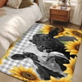 thumbnail image 4 of Area Rugs for Living Room Bedroom, Sunflower Cows 4'x6' Rug Washable Carpet Runner Indoor Outdoor, Farmhouse Floral Watercolor Botanical Plaid Non Slip Accent Floor Mats Rug for Kitchen, Office, 4 of 8