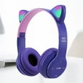 thumbnail image 3 of DQrwqpou Gaming Headset Cat Ear Over-Ear Stereo Bass para PC (Púrpura), 3 of 7