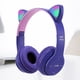 thumbnail image 3 of Gaming Headset Cat Ear Over-Ear Audífonos Stereo Bass para PC Teléfono (Púrpura), 3 of 7