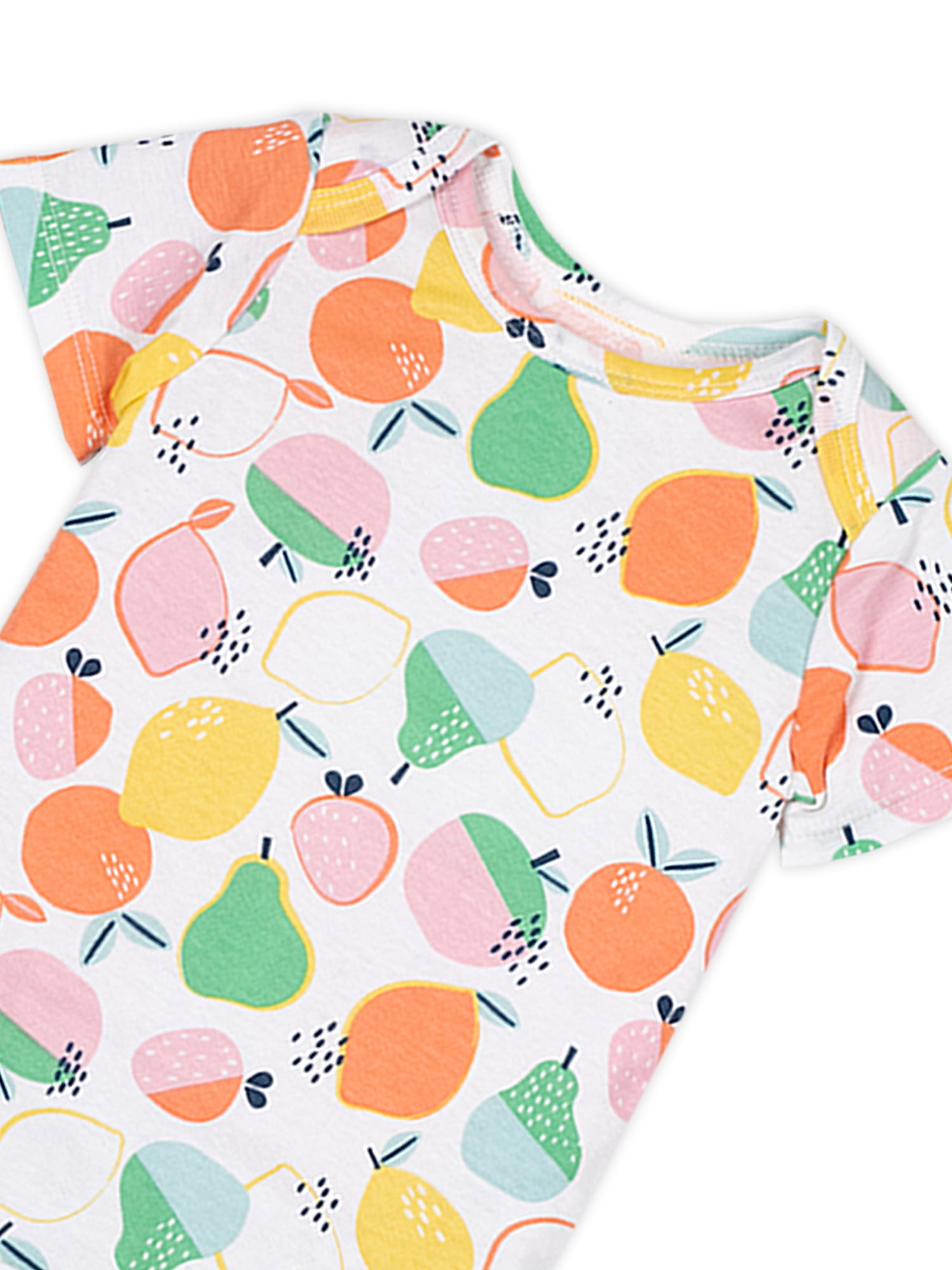 Little Star Organic Baby Girl 5Pk Short Sleeve Bodysuits, Size Newborn - 24M
