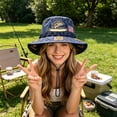 thumbnail image 5 of Unisex Embroidered Fishing Bucket Hat With Adjustable Windproof Dstring Wide Brim Sun Protection For Men Women, 5 of 6