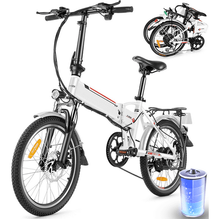 Ancheer Folding Electric Bike, 20-inch Aluminum Hybrid Commuter Bicycle with Removable Lithium-Ion Battery, Professional 7-Speed Gears for Adults – Black Ancheer Folding Electric Bike, 20-inch Aluminum Hybrid Commuter Bicycle with Removable Lithium-Ion Battery, Professional 7-Speed Gears for Adults – Black