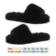 thumbnail image 3 of Zapatillas Calientes Zapatillas de felpa acogedoras con punta abierta para mujer, suministros para el hogar de espuma viscoelástica (negro 36), 3 of 8