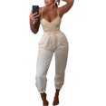 thumbnail image 4 of TheFound Women Pants Female Trousers Solid Color Elastic High Waist Sweatpants, 4 of 5
