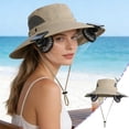 thumbnail image 1 of JZCHUNTOY Solar Fan Hat 1 Pack with 2 Detachable Fans, USB Rechargeable Long Battery Life Outdoor Sun Shade Cap, UV Protection Breathable Adjustable Cooling Hat for Hiking Camping Gardening, 1 of 6