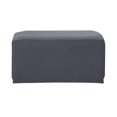 thumbnail image 1 of Foot Stool Change Storage Ottoman Padded Footrest Dressing Makeup Stool Seat Cover , Deep Grey, 1 of 8