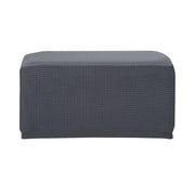 Ottoman Slipcover Replacement Jacquard Stretch Footstool Furniture Protector -