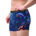 thumbnail image 2 of Balery Deep Sea Glowing Fishes Calzoncillos bóxer para hombre, ropa interior de algodón suave y transpirable con cinturilla de nailon-Small, 2 of 5