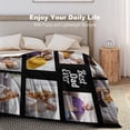 thumbnail image 6 of Custom Blanket Personalized Blanket with Photos Text Gift on Birthday Christmas Customized Picture Throw Blanket for Adult Men Women, 6 of 6