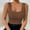 Brown, variant on Female White Tank Top Woman with Built in Bra Plus Size Womens Tank Tops Plus Size Multipack Popular New Strapless Vest with Wide Shoulder Straps Sleeveless Top Sexy and Body Hugging Hot Girl Vest. L
