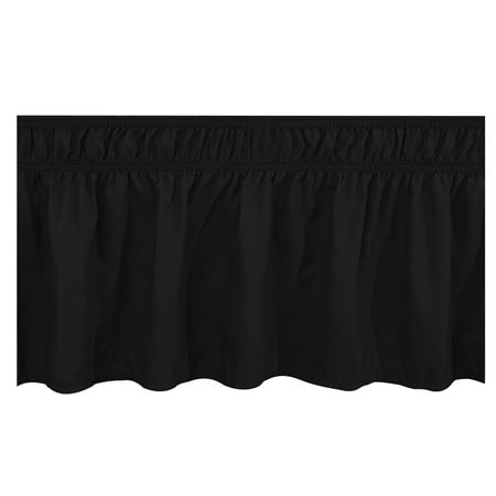 

Bed Skirt Wrap Around Elastic Ruffles Resistant with Adjustable Elastic Belt