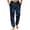 Blue, variant on Men's Camouflage Print Jogger Pajama Pants, Drawstring Two Pocket Cuffed Lounge Sleep Trousers Nightwear Slacks, Yellow, M