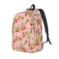 thumbnail image 1 of Easygdp Strawberry Floral Mochila de Lona Resistente para Laptop, Compatible con Laptops de 15 a 17 pulgadas, Ideal para Escuela, Trabajo y Viajes-Small, 1 of 5