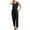 Black, variant on gakvbuo Jumpsuits For Women Summmer Dressy Wedding Ladies Summer Fashion Casual Solid V-neck Lace Up Jumpsuit