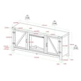 thumbnail image 4 of 58" Rustique Moderne Ferme Cheminée TV Stand en Pierre Gris, 4 of 4