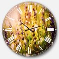 thumbnail image 1 of Designart 'Beautiful Purple Wild Flowers' Traditional wall clock, 1 of 6
