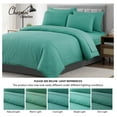 thumbnail image 5 of han chong Liam Turquoise Queen Size Bed in a Bag Comforter Set - 7 Pieces Coin Pattern Lightweight Comforter with Bed Sheets, Pillowcases & Shams Bedding Set for All, 5 of 9