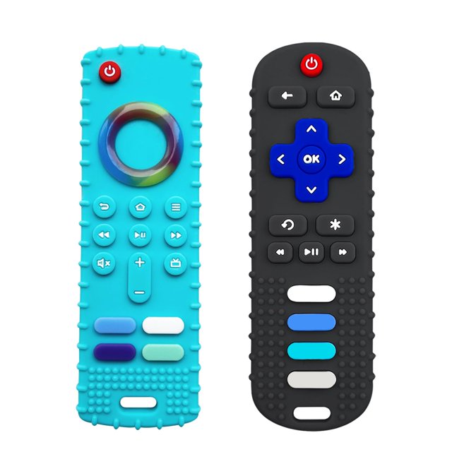 Teething Toys ERSIHUA, control remoto de silicona para TV, 18 meses