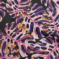 thumbnail image 1 of oneOone Cotton Cambric Black Fabric Tropical Leaf Craft Projects Decor Fabric Printed By The Yard 56 Inch Wide, 1 of 5
