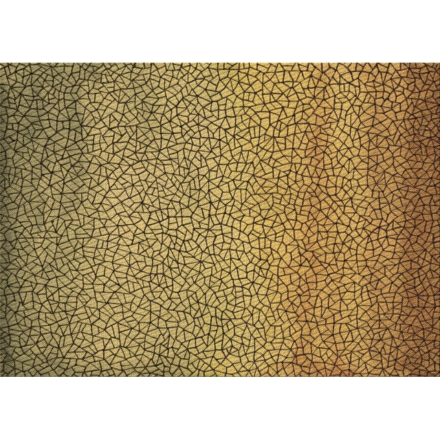 Ahgly Tapis Rectangulaire Lavable en Machine Intérieur Transitionnel Jaune, 8 Pieds x 12 Pieds