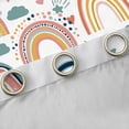 thumbnail image 4 of Homewish Bohemain Rainbow Black Out Curtains,Colorful Loves Stars Curtains Pack of 2 (42x63 Each),Boho Theme Bedroom Curtains For Girls,Super Cozy Room Decor, 4 of 6