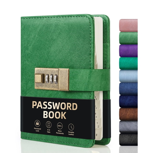 Libreta de contraseñas WEMATE Lock Organizer, más de 600 entradas, 11 x 16 cm