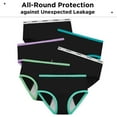 thumbnail image 5 of ESHOO 8-16T Teen Girls Cotton Underwear Hipster Briefs Undies Period Panties for Teenager Big Girls Pack of 6, 5 of 8