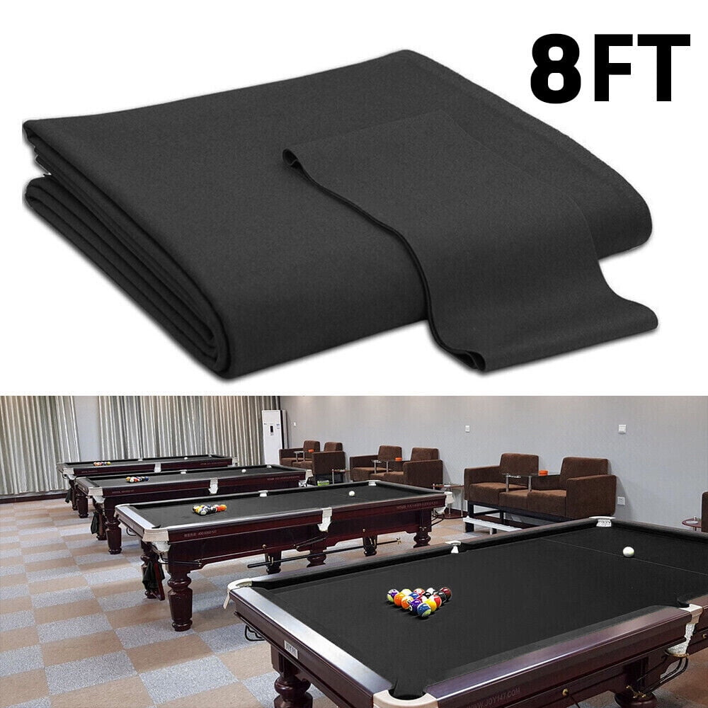 Black Worsted Pool Table Cloth Pre Cut Fast Speed Billiard Felt 7/8/9Ft Table