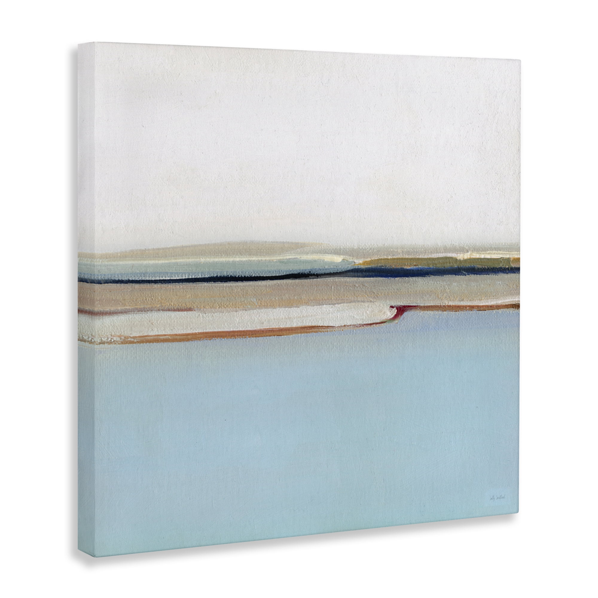 Stupell Industries Serene Minimal Shoreline at Dawn Canvas Wall Art, design by Sally Swatland