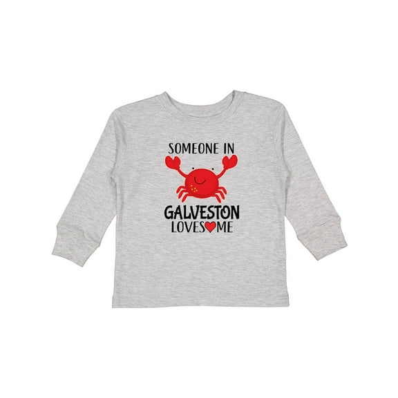Inktastic Someone in Galveston Tx Loves Me Boys or Girls Long Sleeve Toddler T-Shirt