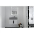 thumbnail image 6 of Castello USA Nile 24" White Wood Floating Vanity with Gray Top and Black Trim, 6 of 10