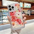 thumbnail image 3 of Compatible with iPhone 13 Pro Max Embossed Flower Case Colorful Clear Blooming Floral Shockproof Soft Flexible TPU Bumper Slim Protective Cute Fashion Cover for Girl Women, 3 of 6