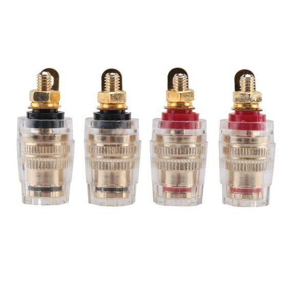 New 4Pc Amplifier Speaker Terminal Binding Post 4mm Banana Plug Jackk2475