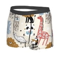 thumbnail image 2 of Fotbe Hand Drawn Animals Men’s Total Support Pouch Boxer Briefs, X-Temp Cooling, Moisture-Wicking Underwear, Regular, Long-leg and Trunk-Small, 2 of 9