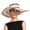 Khaki, variant on YAYUBA Women's Summer Sun Hat Wide Brim Straw Beach Hat Casual Outdoor Striped Design,Blue
