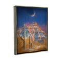 thumbnail image 4 of Stupell Industries Desert Canyon at Night Nature Painting Gray Floater Framed Art Print Wall Art, 25 x 31, 4 of 10