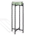 thumbnail image 6 of Safavieh Couture Kathaleen Modern Metal and Casted Glass Round End Table, Black/Clear, 6 of 9