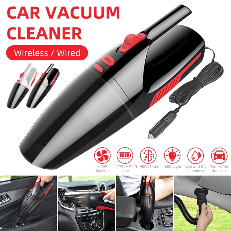 Portable Cordless/Car Plug 120W 12V 5000PA Super Suction Wet/Dry Vaccum Cleaner for Car Home,White FAY Car Vacuum Cleaner Handheld Portable Cordless/Car Plug 120W 12V 5000PA Super Suction Wet/Dry Vaccum Cleaner for Car Home,White FAY Car Vacuum Cleaner Handheld