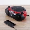 Blackweb Bluetooth CD Player with FM Radio, Red and Black