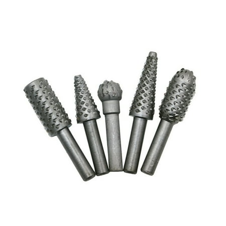 

FANCY 5 Pcs Steel Rotary Grater File 1/4 Rotary Rod Craft Files Grater Strawberries Wood Bits Grinding Power Woodworking Hand Tool