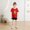 Red, variant on Trendfront Girls Capybara Graphic Tee Crewneck Short Sleeve Cute Animal Print Shirt Summer Casual Playwear T-Shirt Everyday Fashion Tops