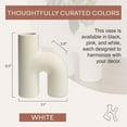 thumbnail image 5 of Villa Moda Lila Abstract Sculptural Decorative Modern Vase, White, 5 of 7