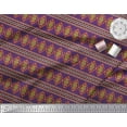 thumbnail image 2 of Soimoi Purple Velvet Fabric Aztec Geometric Print Sewing Fabric Yard 58 Inch Wide, 2 of 3