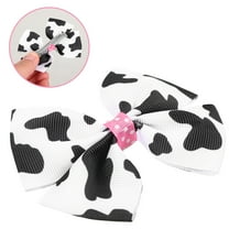 Worgeous 2pcs Cow Prints Theme Hair Clip Bow Hair Clip Cute Hair Clip Cow Bowknot Hair Clip Decorative Hair Clips