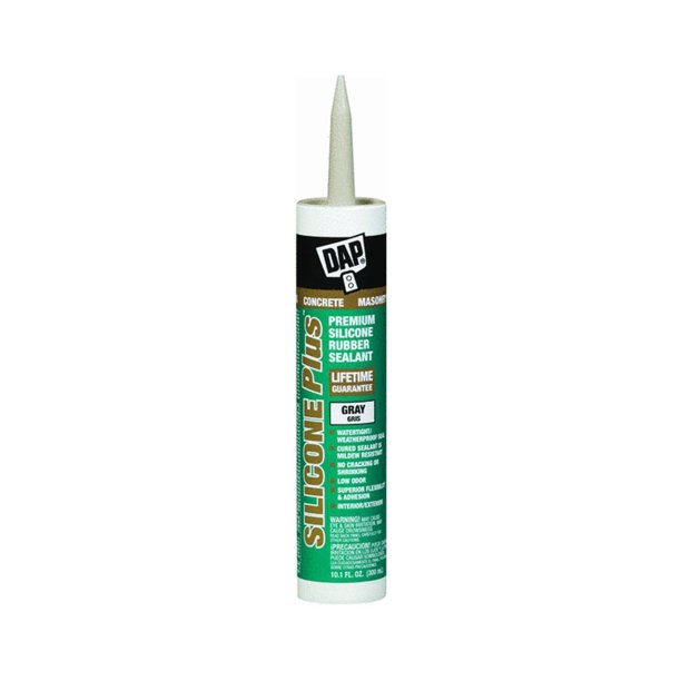 Dap 08675 10.1 Oz Gray Silicone Plus Concrete and Masonry Sealant